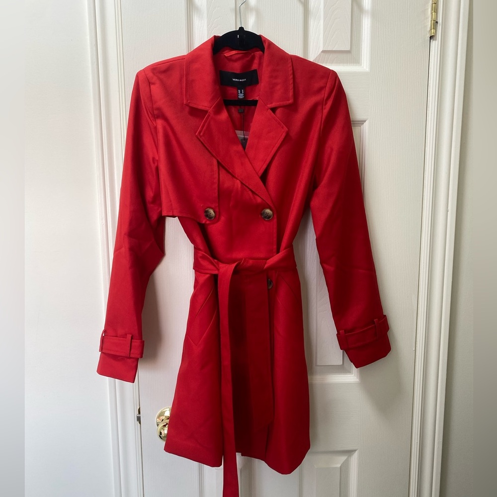 Vero Moda Red Trench Coat